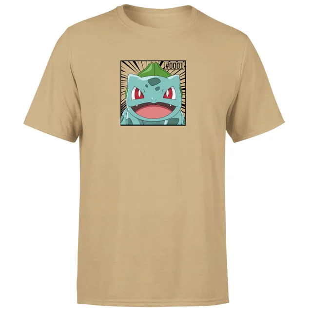 Pokémon Pokédex Bisasam #0001 T-Shirt - Tan