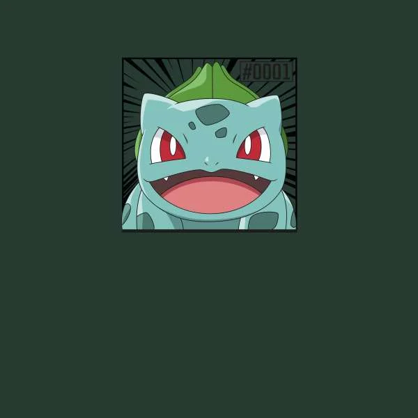 Pokémon Pokédex Bisasam #0001 T-Shirt - Green