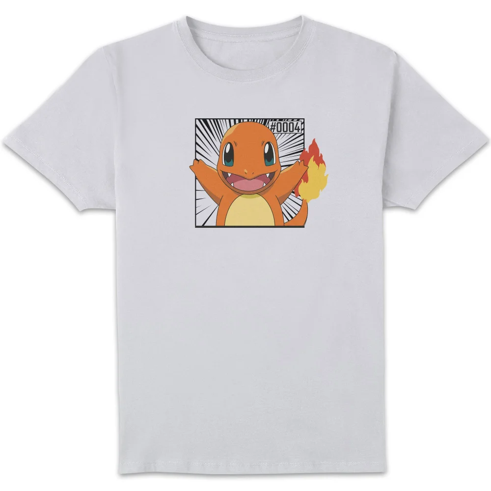 Pokémon Pokédex Glumanda #0004 T-Shirt - Weiß - S Bild 1