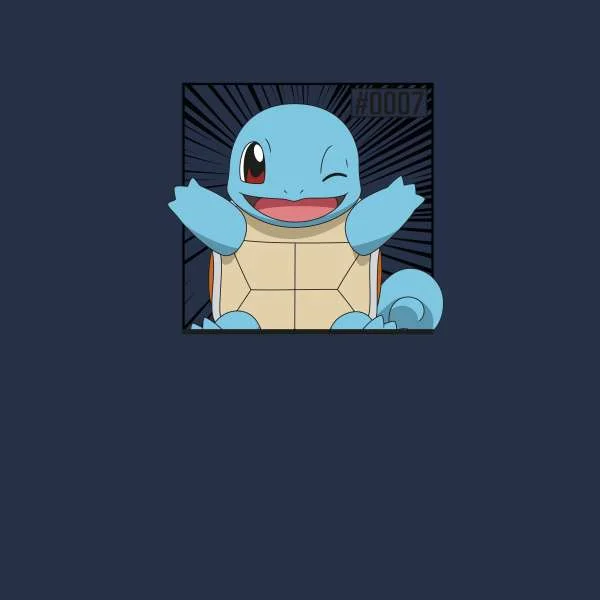 Pokémon Pokédex Schiggy #0007 T-Shirt - Navy