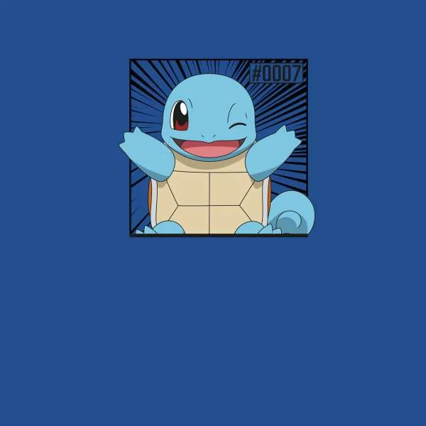 Pokémon Pokédex Schiggy #0007 T-Shirt - Blau