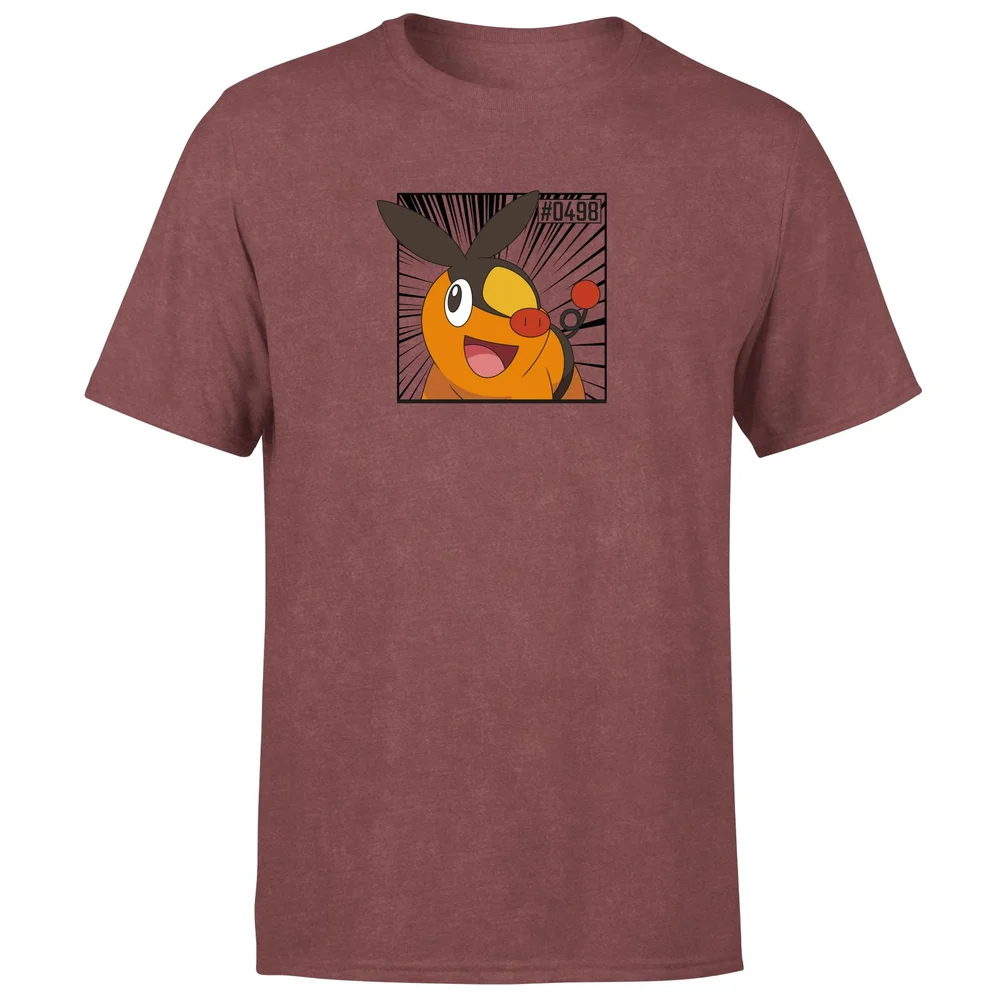 Pokemon Tepig Men's T-Shirt - Burgundy Acid Wash - S Bild 1
