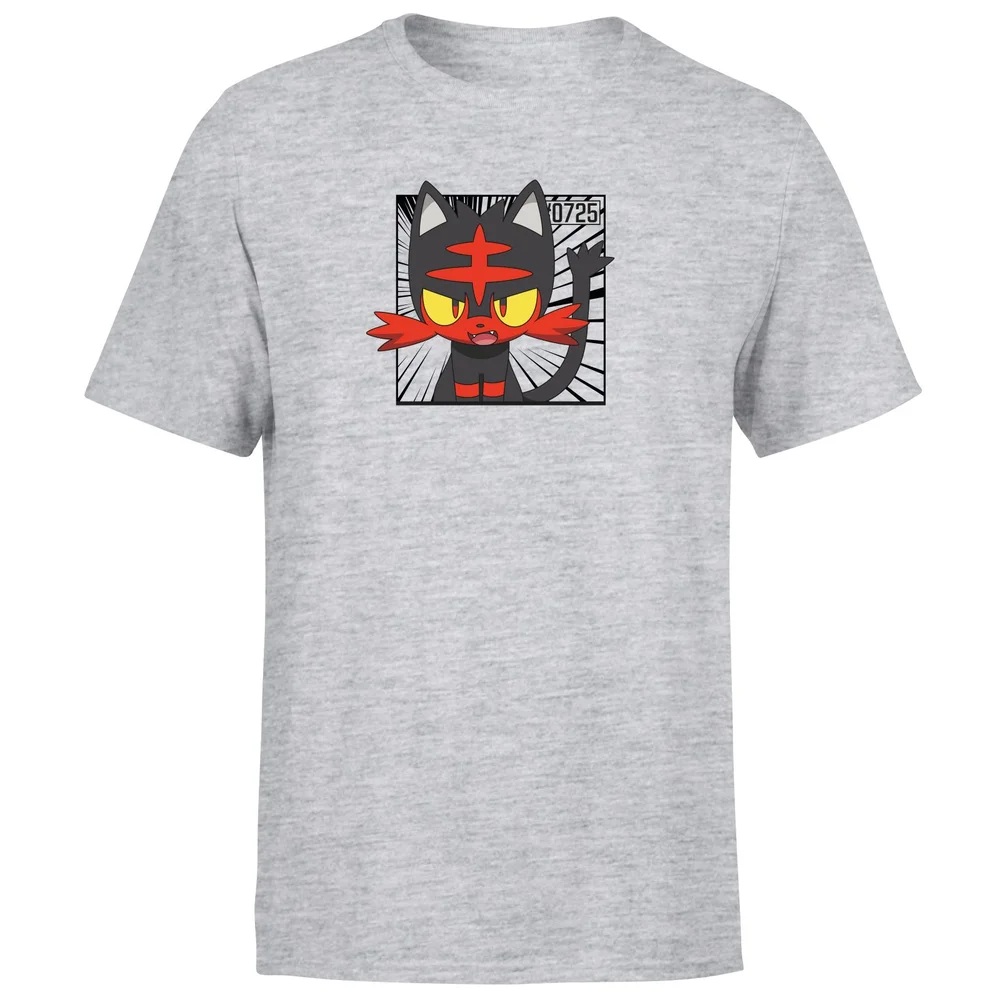 Pokemon Litten Men's T-Shirt - Grey - S Bild 1