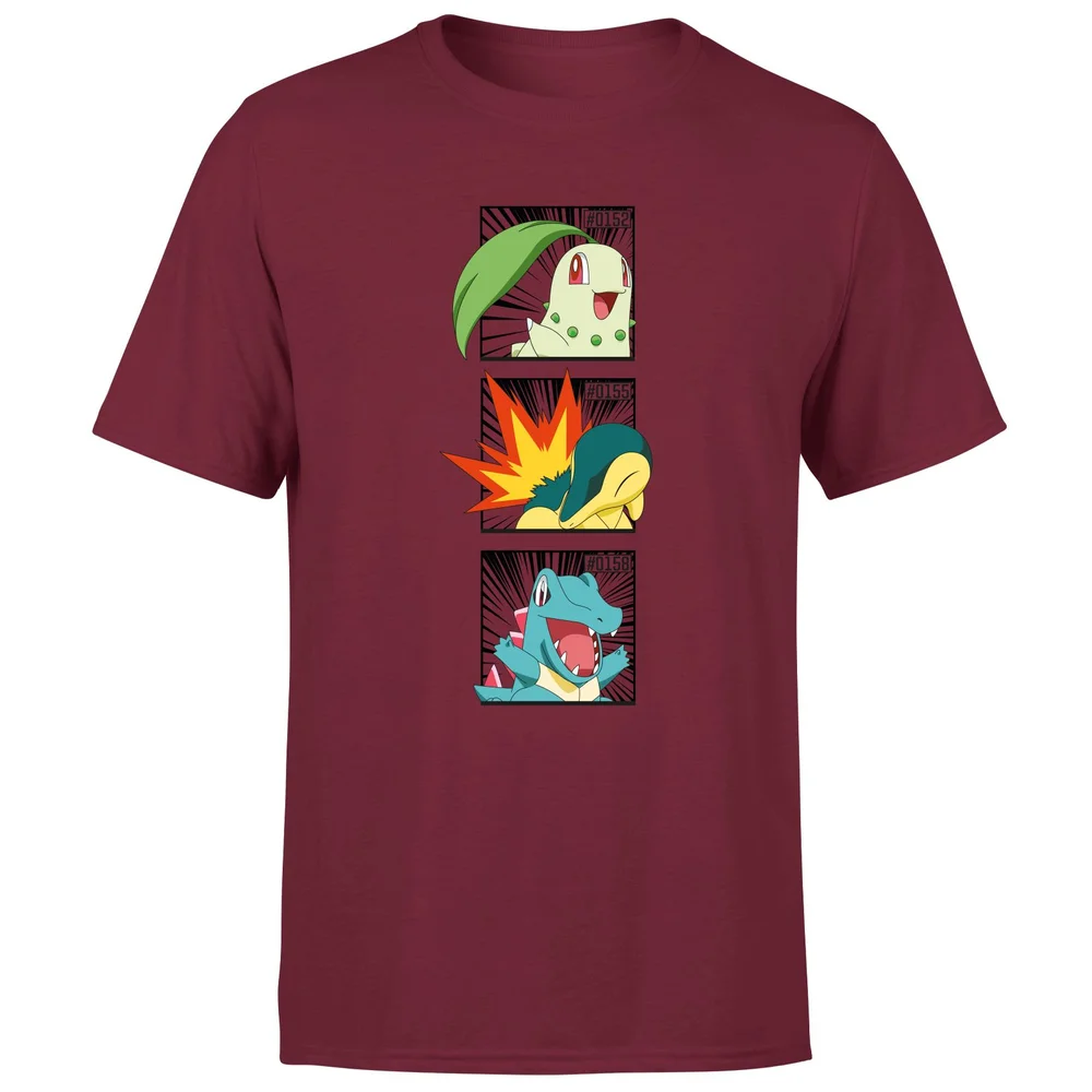 Pokemon Generation 2 Starters Men's T-Shirt - Burgundy - S Bild 1