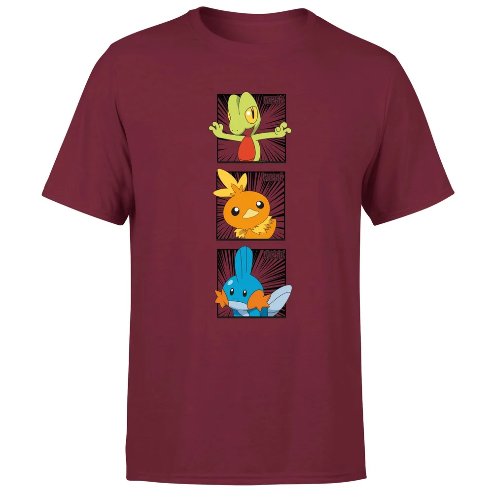 Pokemon Generation 3 Starters Men's T-Shirt - Burgundy - S Bild 1