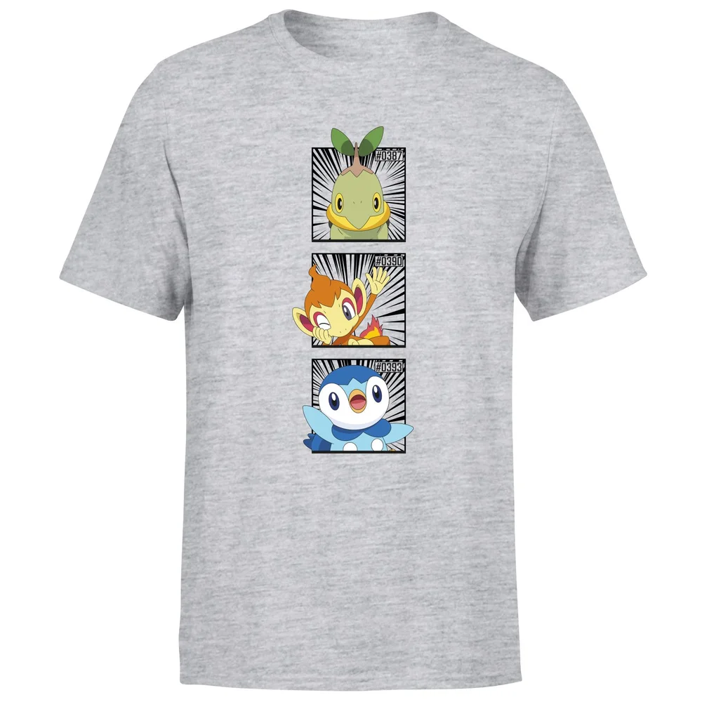 Pokemon Generation 4 Starters Men's T-Shirt - Grey - S Bild 1