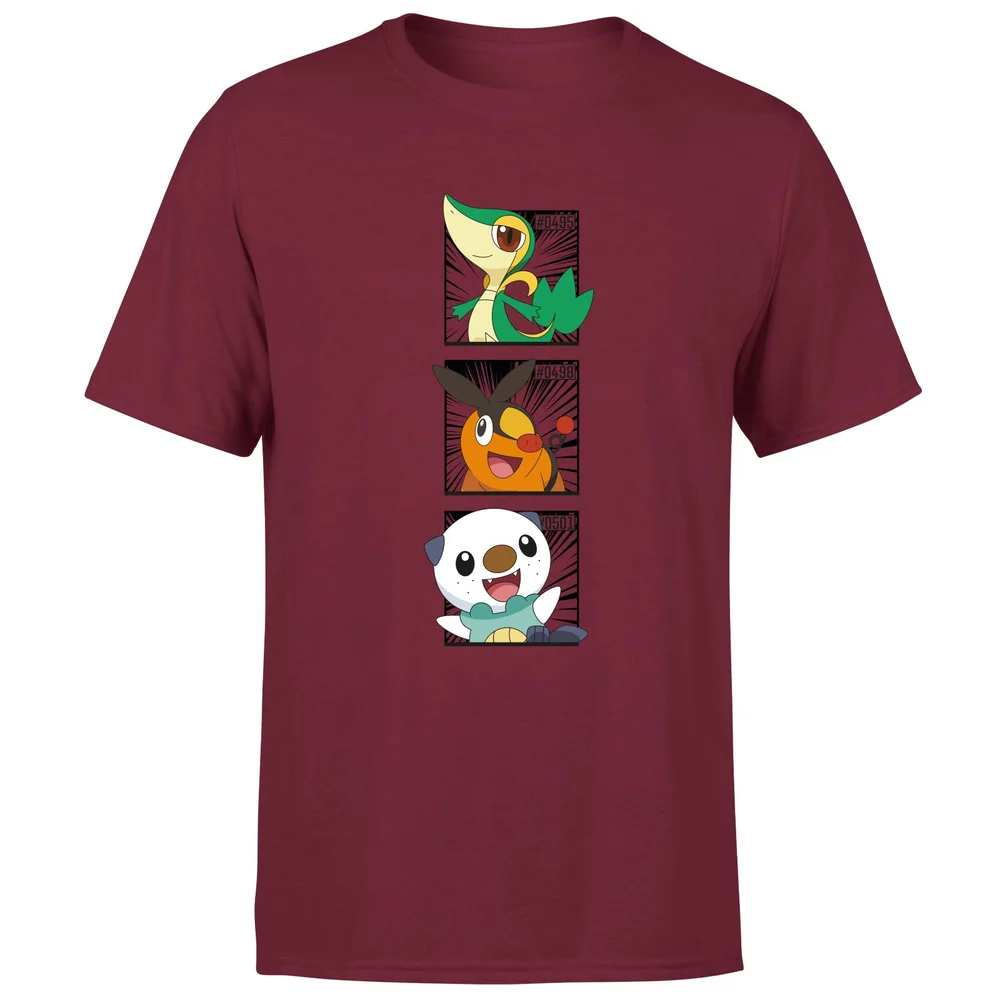 Pokemon Generation 5 Starters Men's T-Shirt - Burgundy - S Bild 1