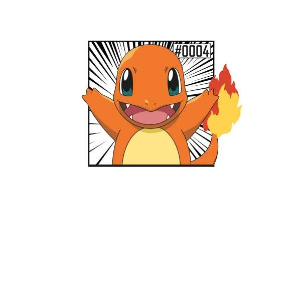 Pokémon Pokédex Glumanda #0004 Hoodie - Weiß