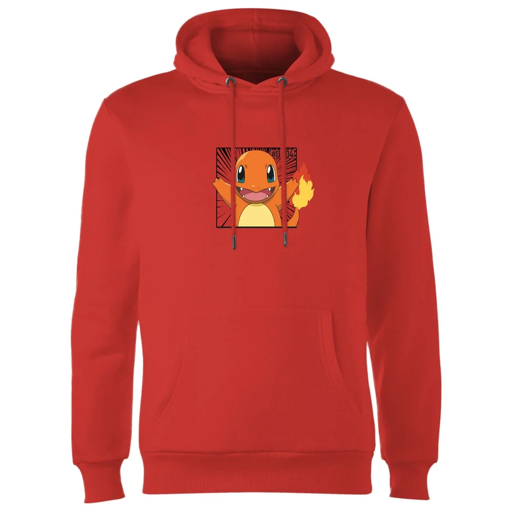 Pokémon Pokédex Glumanda #0004 Hoodie - Rot - S Bild 1