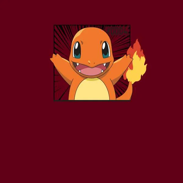 Pokémon Pokédex Glumanda #0004 Hoodie - Burgundy