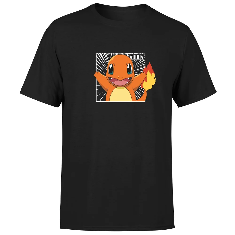 Pokémon Pokédex Glumanda #0004 T-Shirt - Schwarz - S Bild 1