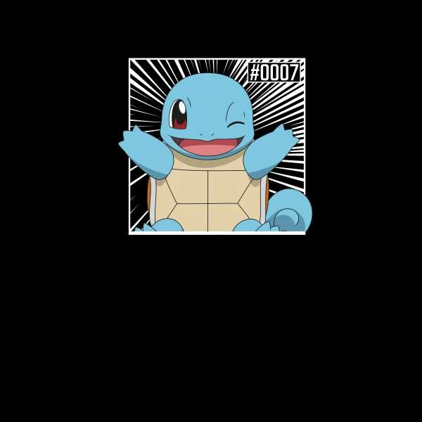 Pokémon Pokédex Schiggy #0007 T-Shirt - Schwarz