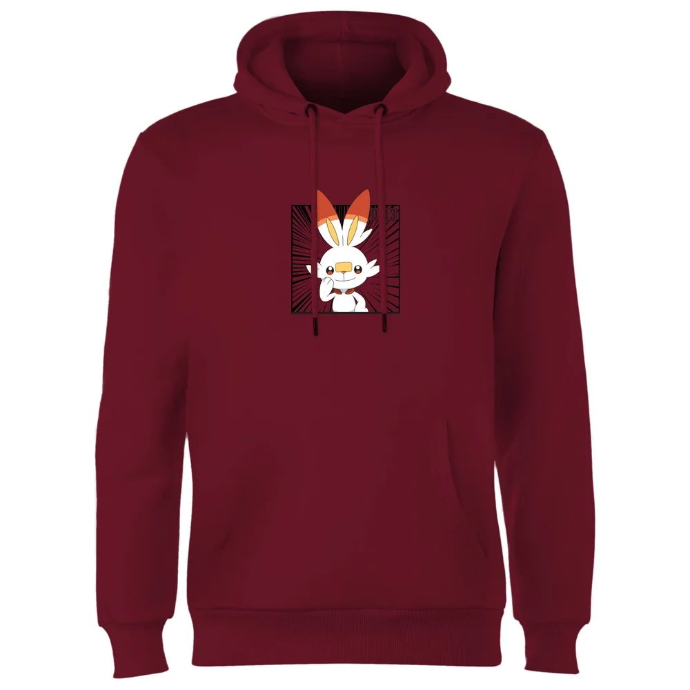 Pokemon Scorbunny Hoodie - Burgundy - S Bild 1