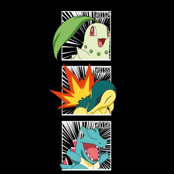 Pokemon Generation 2 Intro Men's T-Shirt - Black