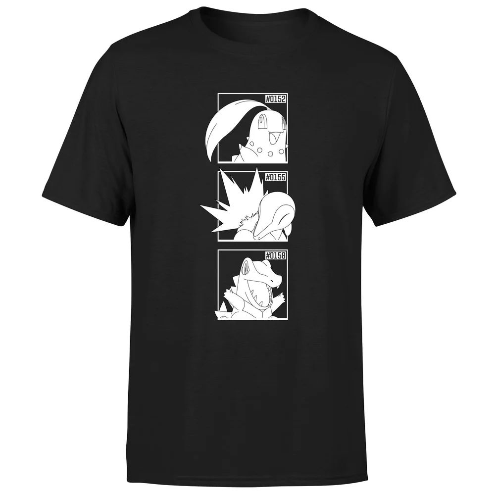 Pokemon Generation 2 Monochrome Starters Men's T-Shirt - Black - S Bild 1