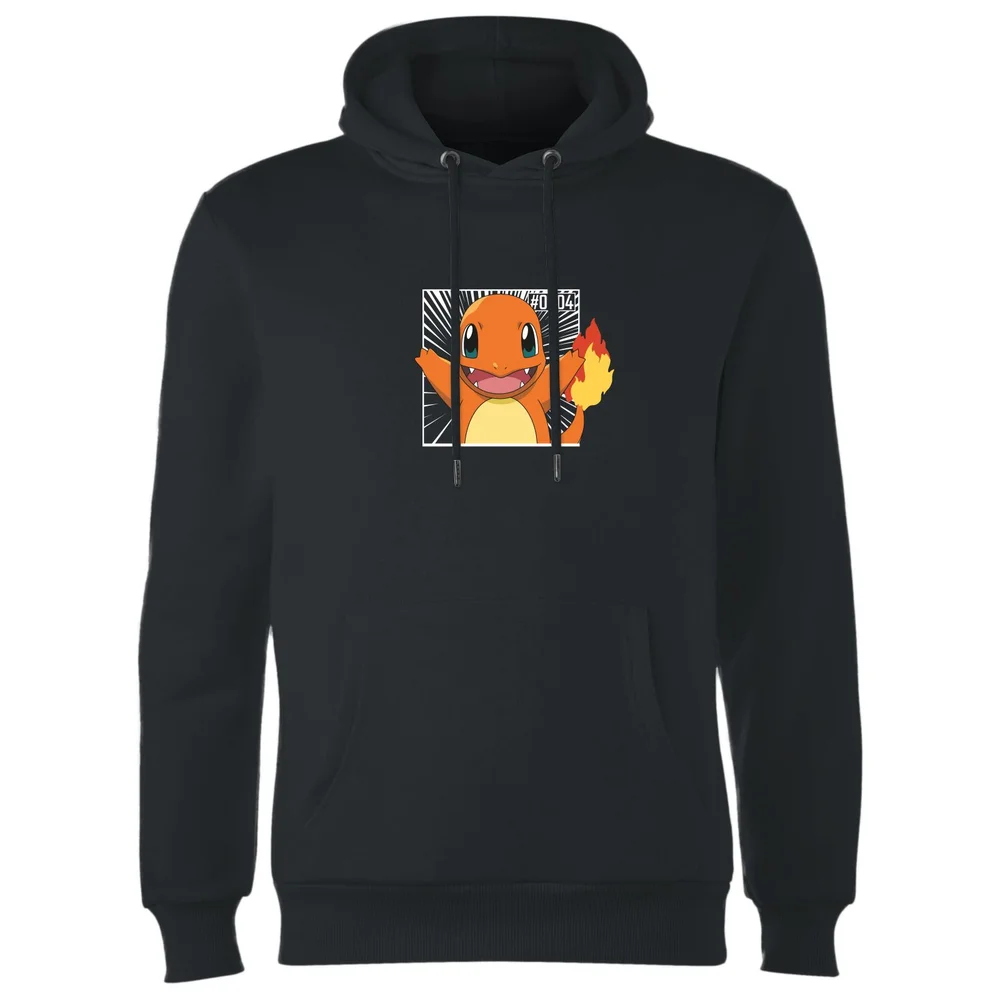 Pokémon Pokédex Glumanda #0004 Hoodie - Schwarz - S Bild 1