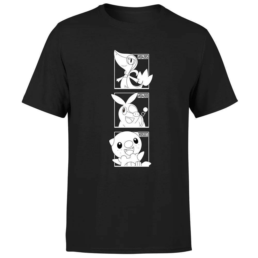 Pokemon Generation 5 Monochrome Starters Men's T-Shirt - Black - S Bild 1