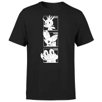 Pokemon Generation 6 Monochrome Starters Men's T-Shirt - Black