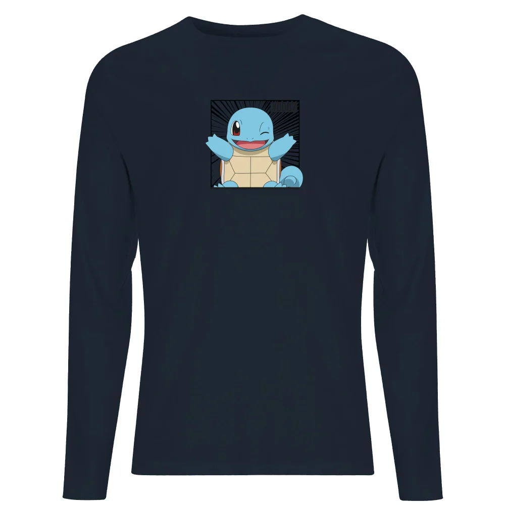 Pokémon Pokédex Schiggy #0007 Langärmeliges T-Shirt - Navy - S Bild 1