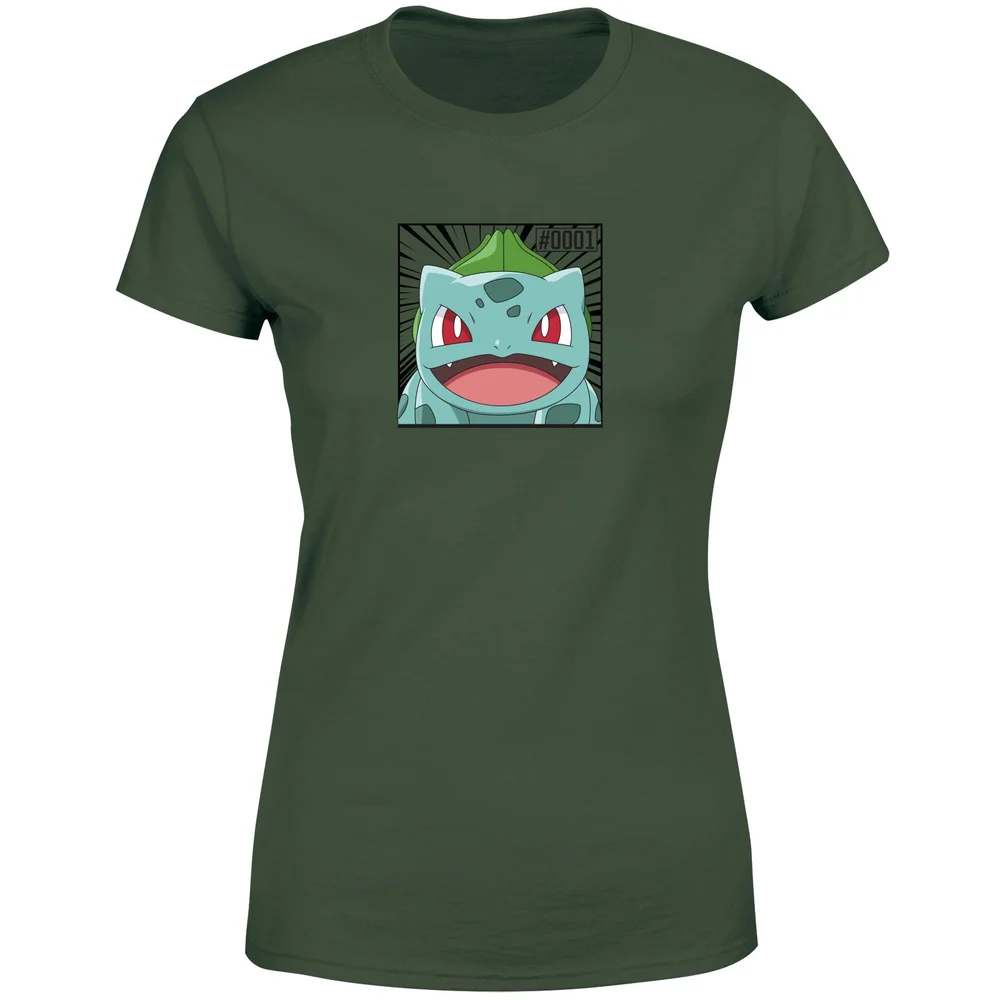 Pokémon Pokédex Bisasam #0001 Frauen T-Shirt - Green - XS Bild 1