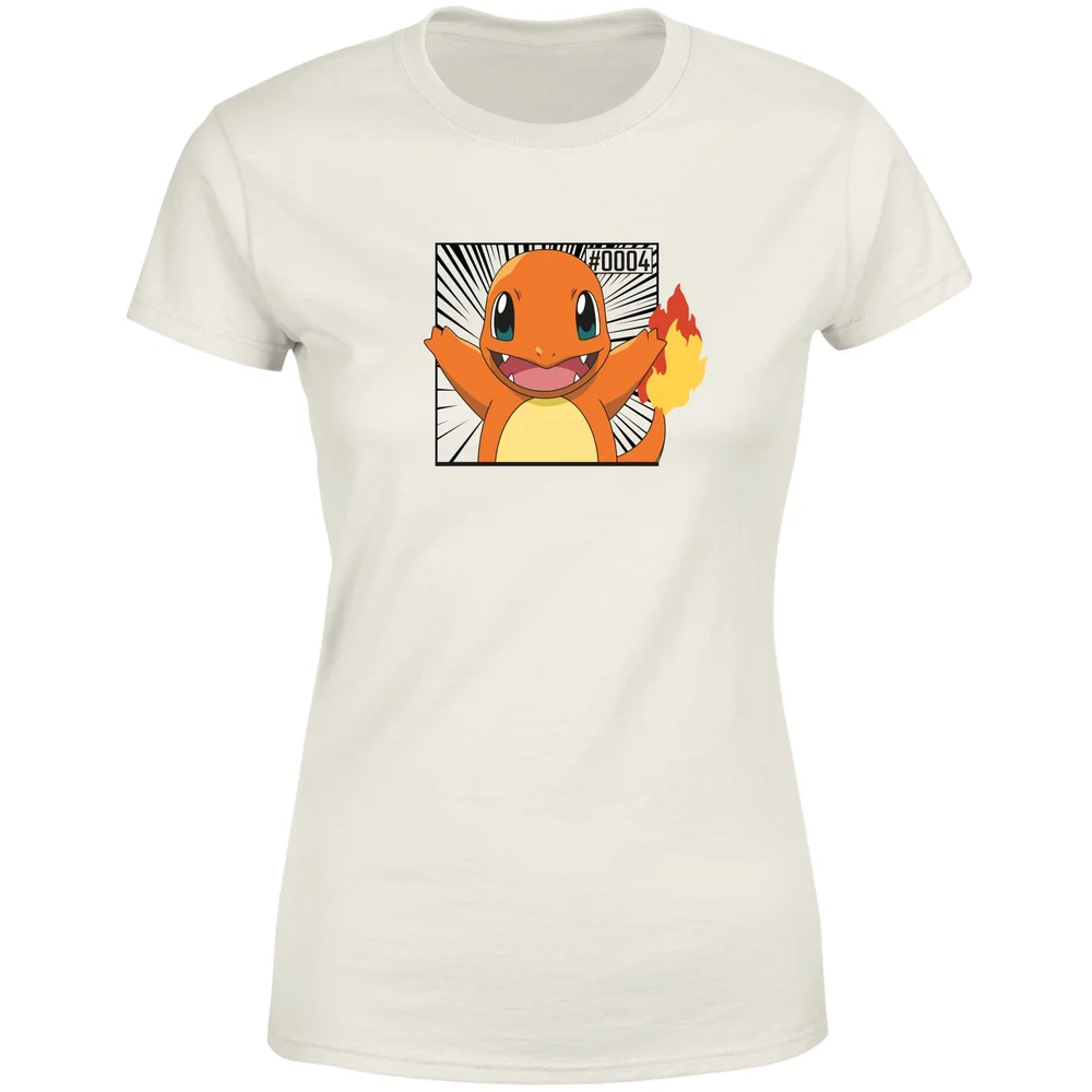 Pokémon Pokédex Glumanda #0004 Frauen T-Shirt - Creme - M Bild 1