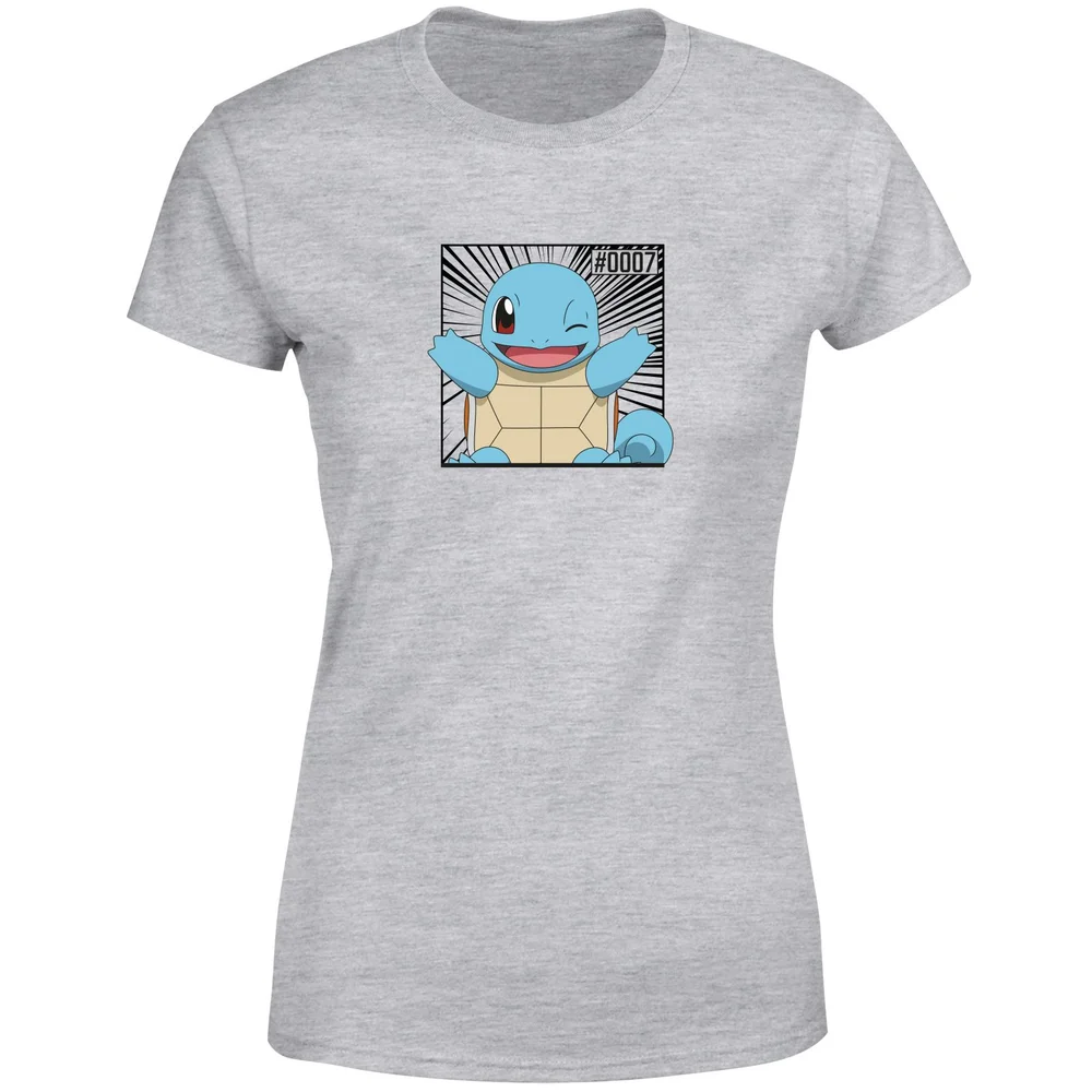 Pokémon Pokédex Schiggy #0007 Frauen T-Shirt - Grau - XS Bild 1