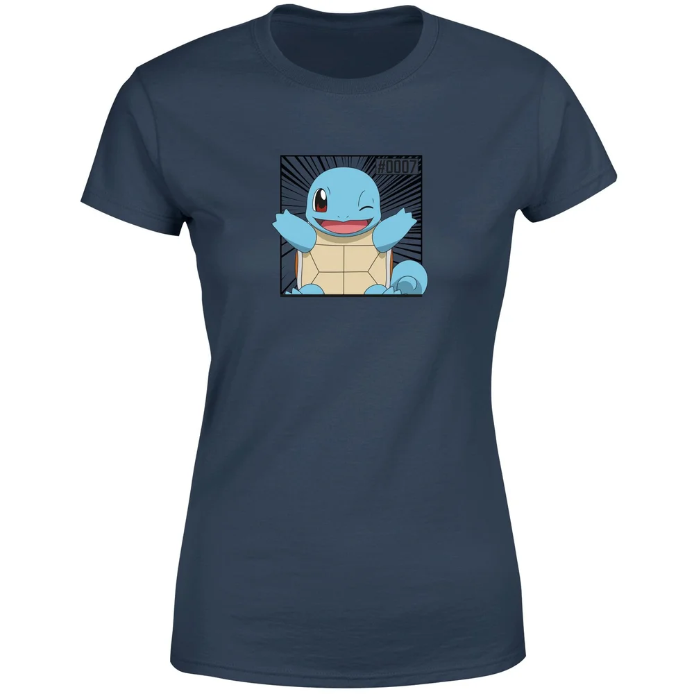 Pokémon Pokédex Schiggy #0007 Frauen T-Shirt - Navy - XS Bild 1