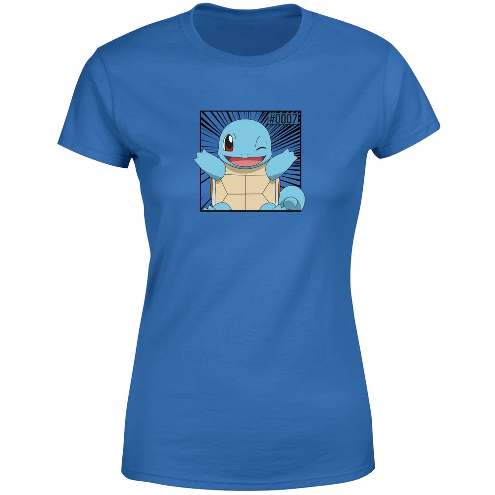 Pokémon Pokédex Schiggy #0007 Frauen T-Shirt - Blau - XS Bild 1