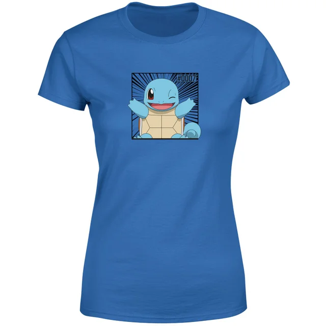 Pokémon Pokédex Schiggy #0007 Frauen T-Shirt - Blau