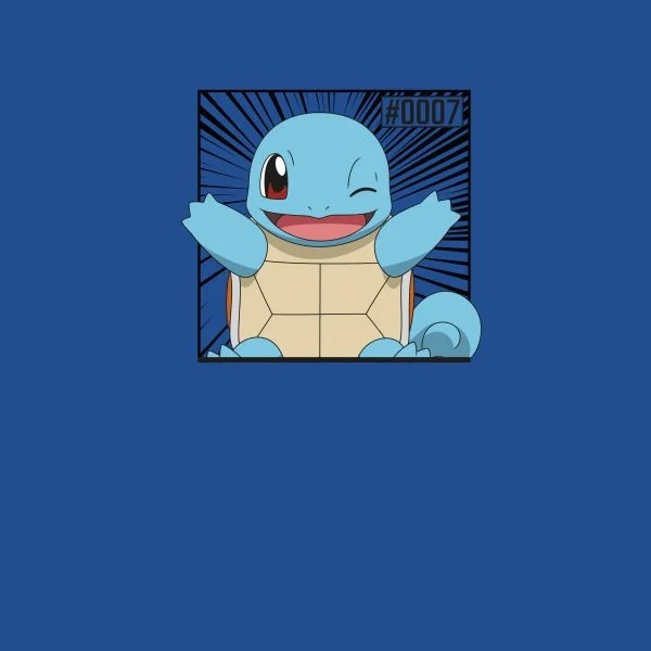 Pokémon Pokédex Schiggy #0007 Frauen T-Shirt - Blau