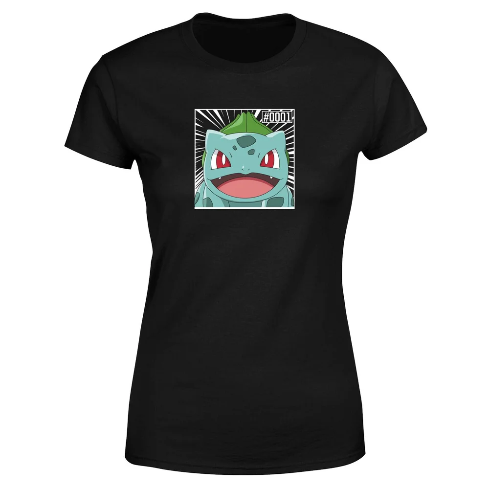 Pokémon Pokédex Bisasam #0001 Frauen T-Shirt - Schwarz - XS Bild 1
