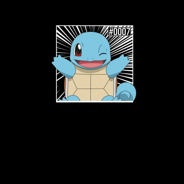 Pokémon Pokédex Schiggy #0007 Frauen T-Shirt - Schwarz