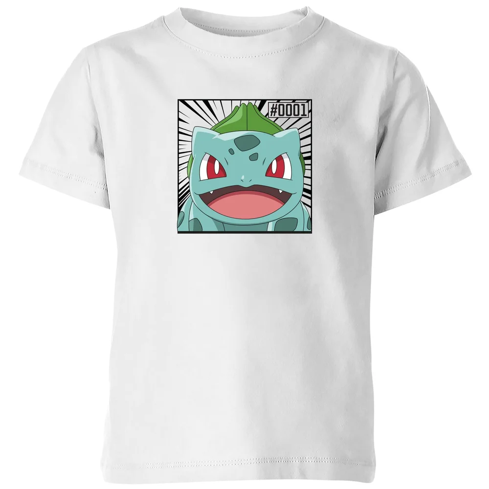 Pokémon Pokédex Bisasam #0001 Kinder T-Shirt - Weiß - 3-4 Jahre Bild 1