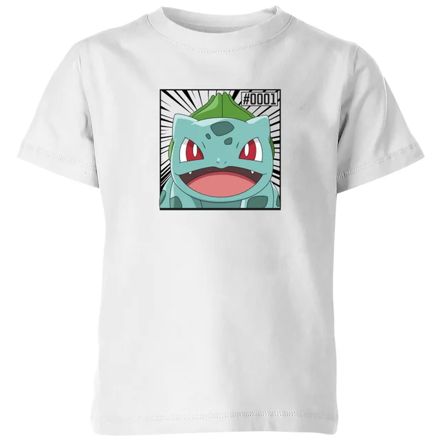 Pokémon Pokédex Bisasam #0001 Kinder T-Shirt - Weiß