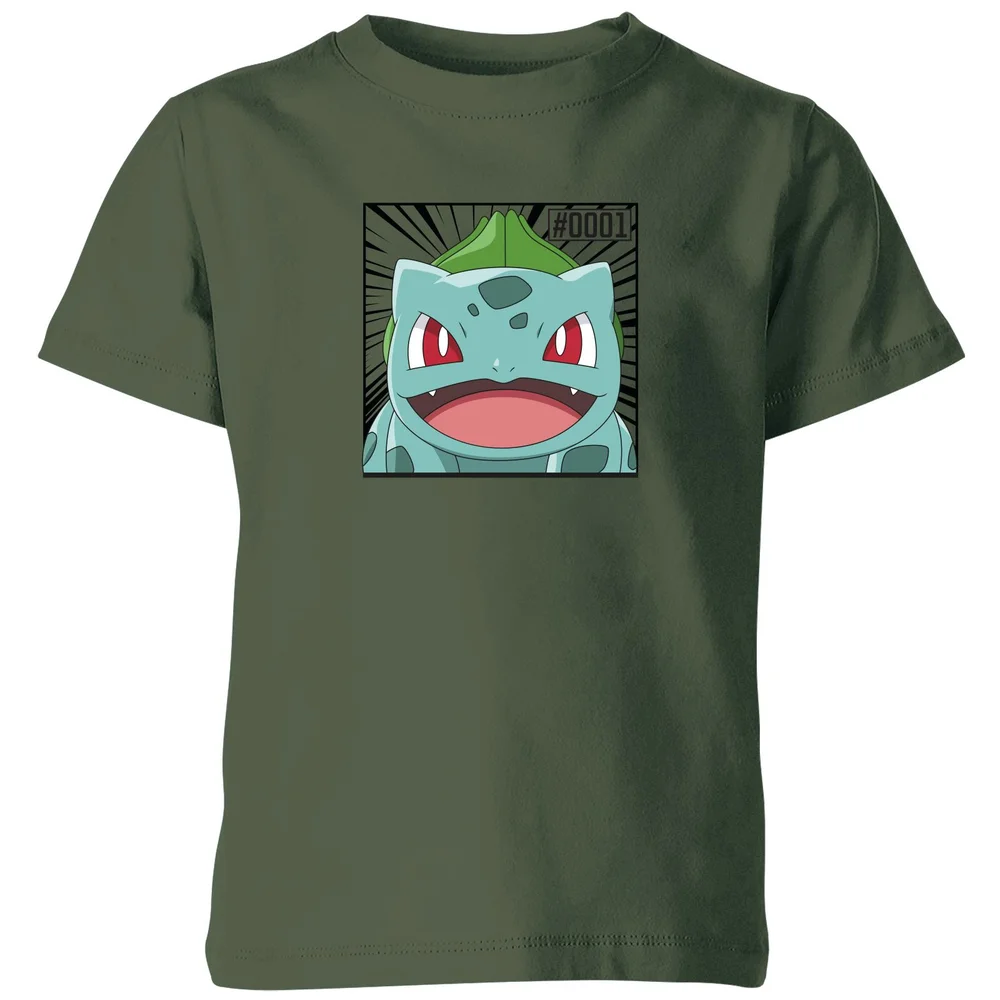 Pokémon Pokédex Bisasam #0001 Kinder T-Shirt - Green - 3-4 Jahre Bild 1