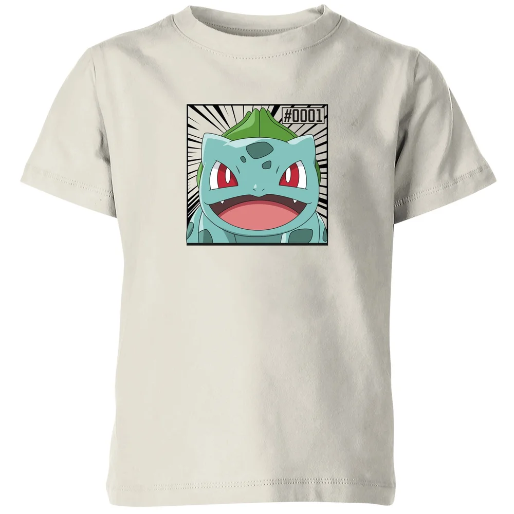 Pokémon Pokédex Bisasam #0001 Kinder T-Shirt - Creme - 3-4 Jahre Bild 1