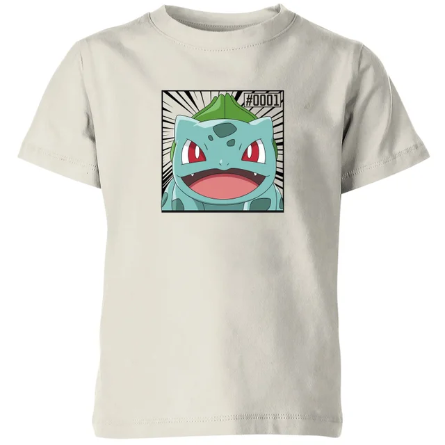 Pokémon Pokédex Bisasam #0001 Kinder T-Shirt - Creme
