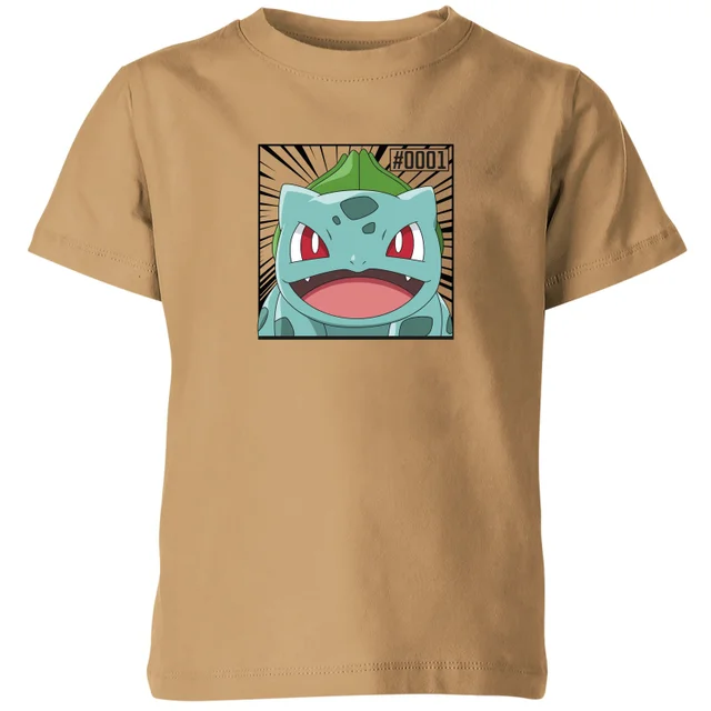 Pokémon Pokédex Bisasam #0001 Kinder T-Shirt - Tan