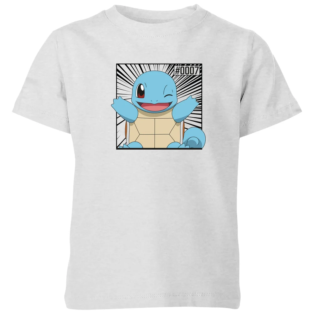 Pokémon Pokédex Schiggy #0007 Kinder T-Shirt - Grau - 3-4 Jahre Bild 1