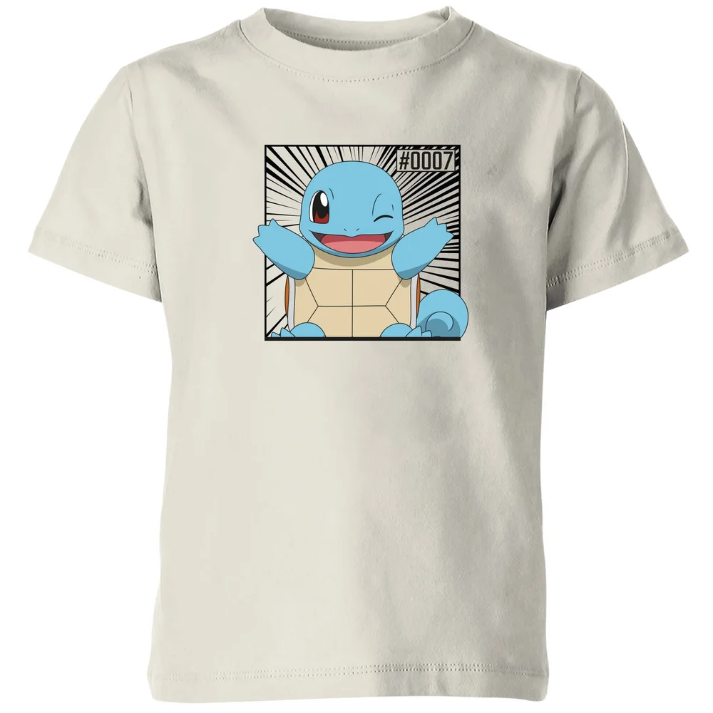 Pokémon Pokédex Schiggy #0007 Kinder T-Shirt - Creme - 3-4 Jahre Bild 1