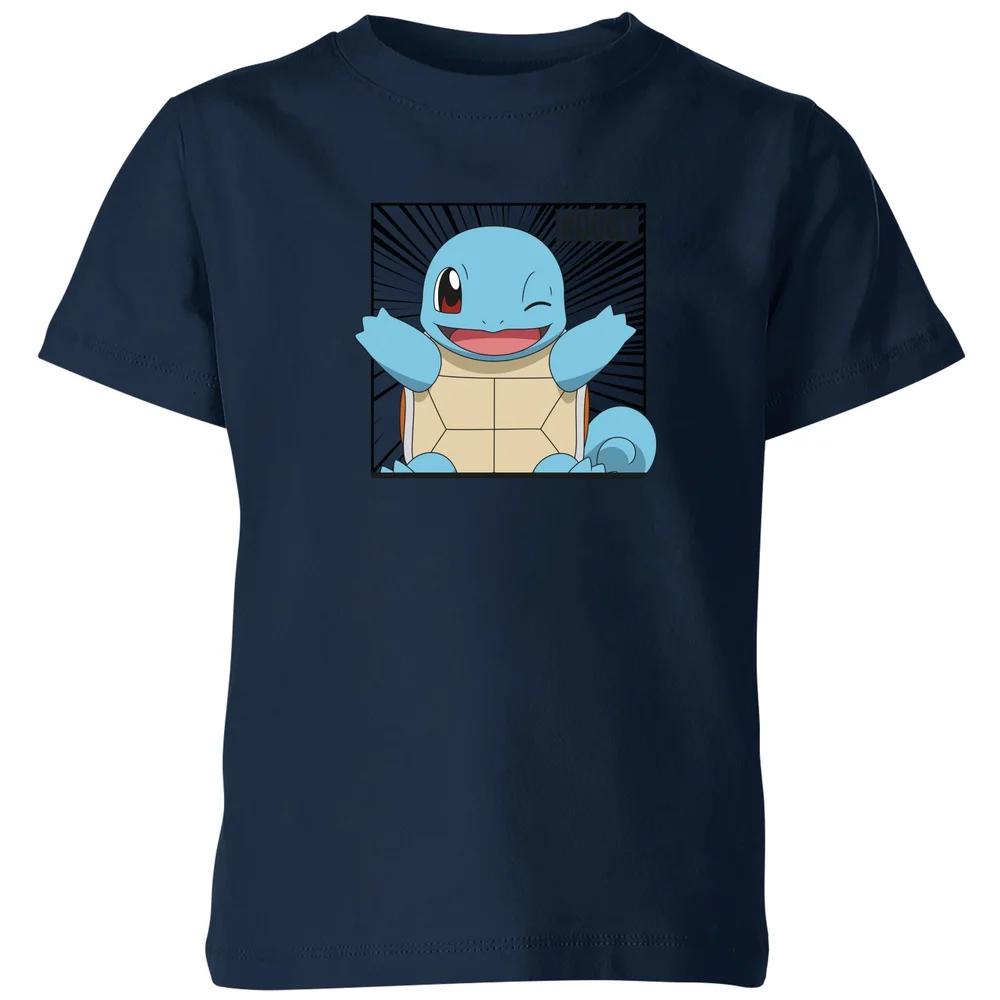 Pokémon Pokédex Schiggy #0007 Kinder T-Shirt - Navy - 3-4 Jahre Bild 1