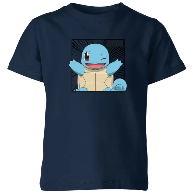 Pokémon Pokédex Schiggy #0007 Kinder T-Shirt - Navy