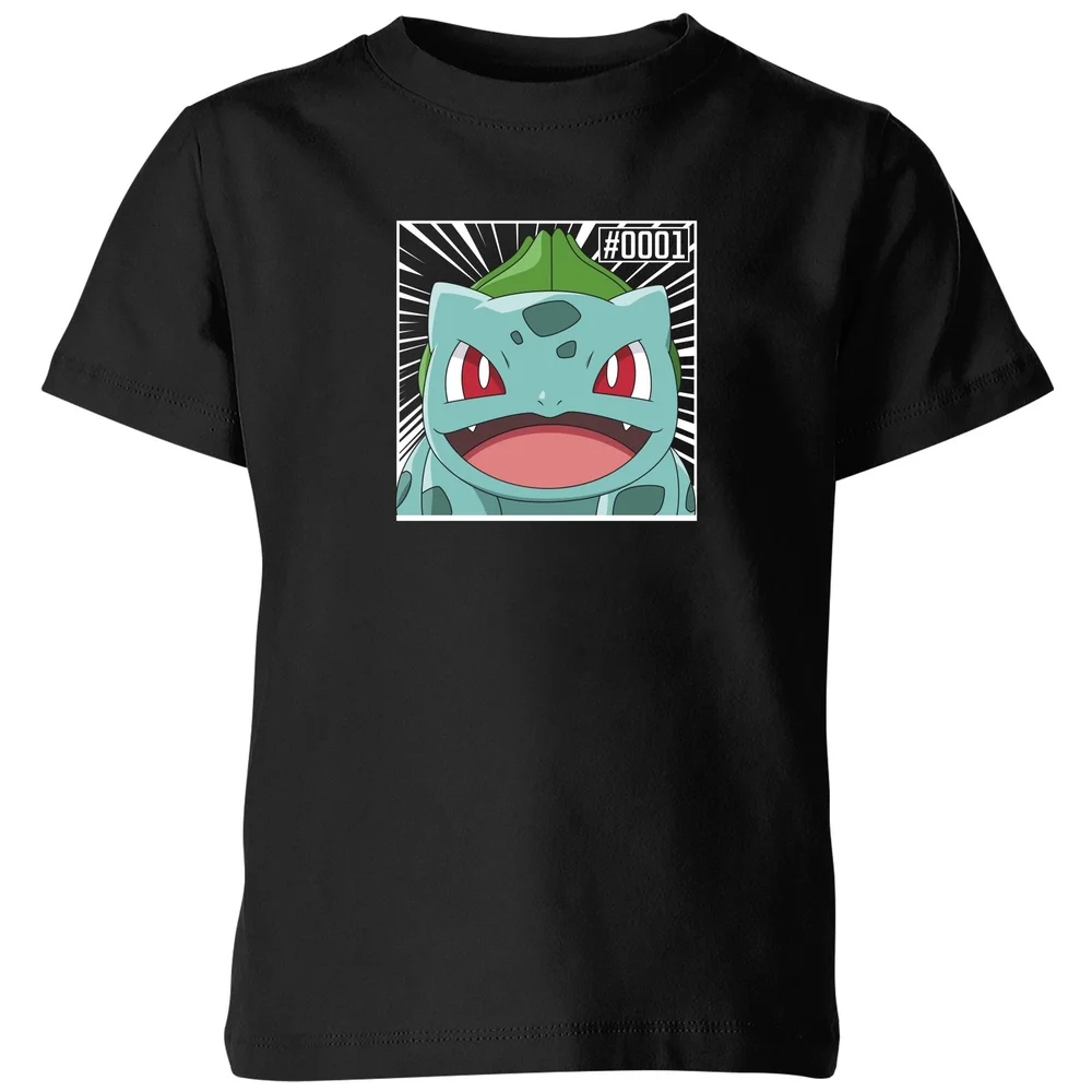 Pokémon Pokédex Bisasam #0001 Kinder T-Shirt - Schwarz - 3-4 Jahre Bild 1