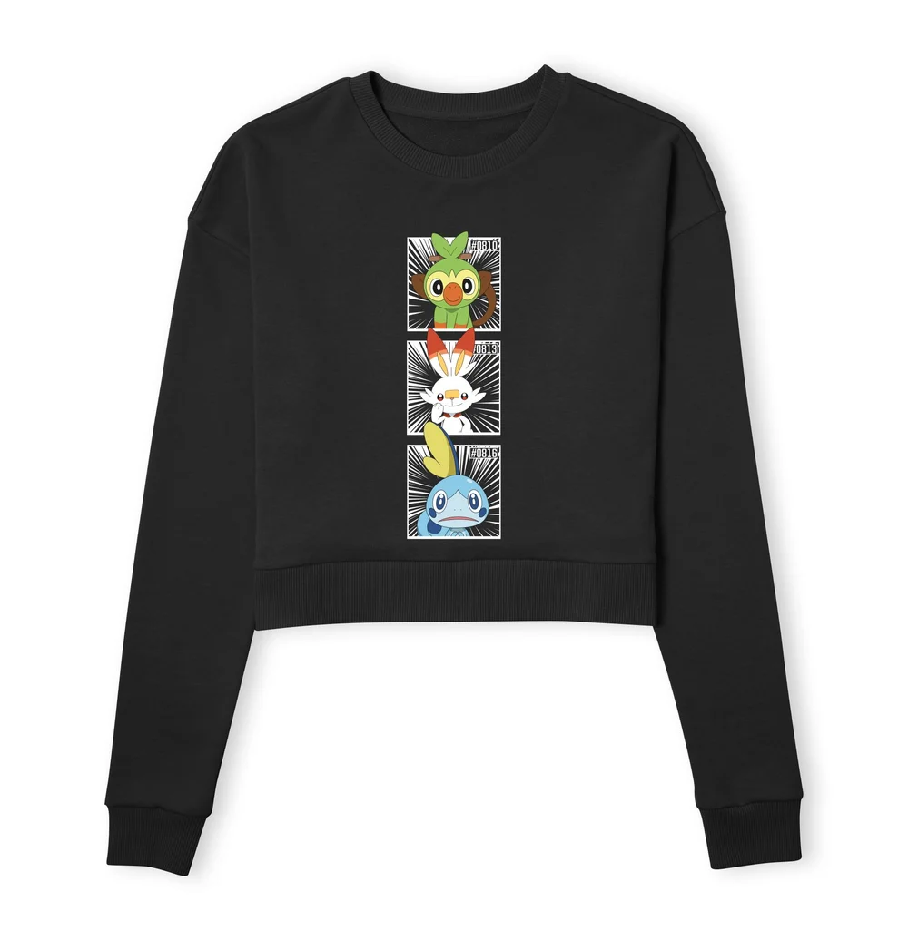 Pokemon Generation 8 Intro Women's Cropped Sweatshirt - Black - XS Bild 1