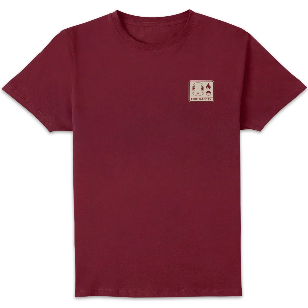 Pokémon Woodland Fire Safety Unisex T-Shirt - Burgundy - S Bild 1
