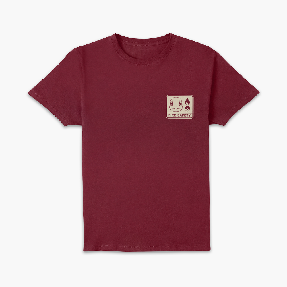 Pokémon Woodland Fire Safety Unisex T-Shirt - Burgundy - S Bild 1