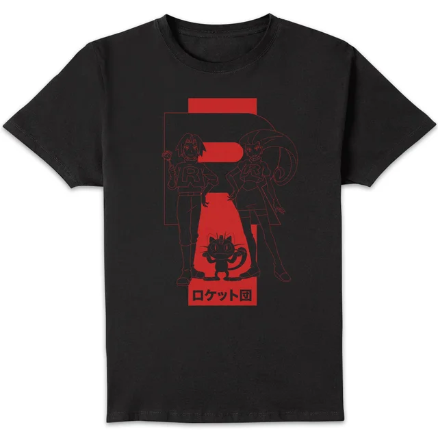 Akedo X Pokémon Team Rocket T-Shirt - Schwarz