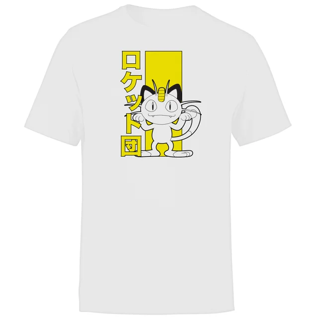 Akedo X Pokémon Team Rocket Meowth T-Shirt - Weiß