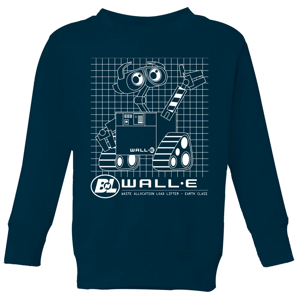 Wall-E Schematic Kids' Sweatshirt - Navy - 3-4 Jahre Bild 1