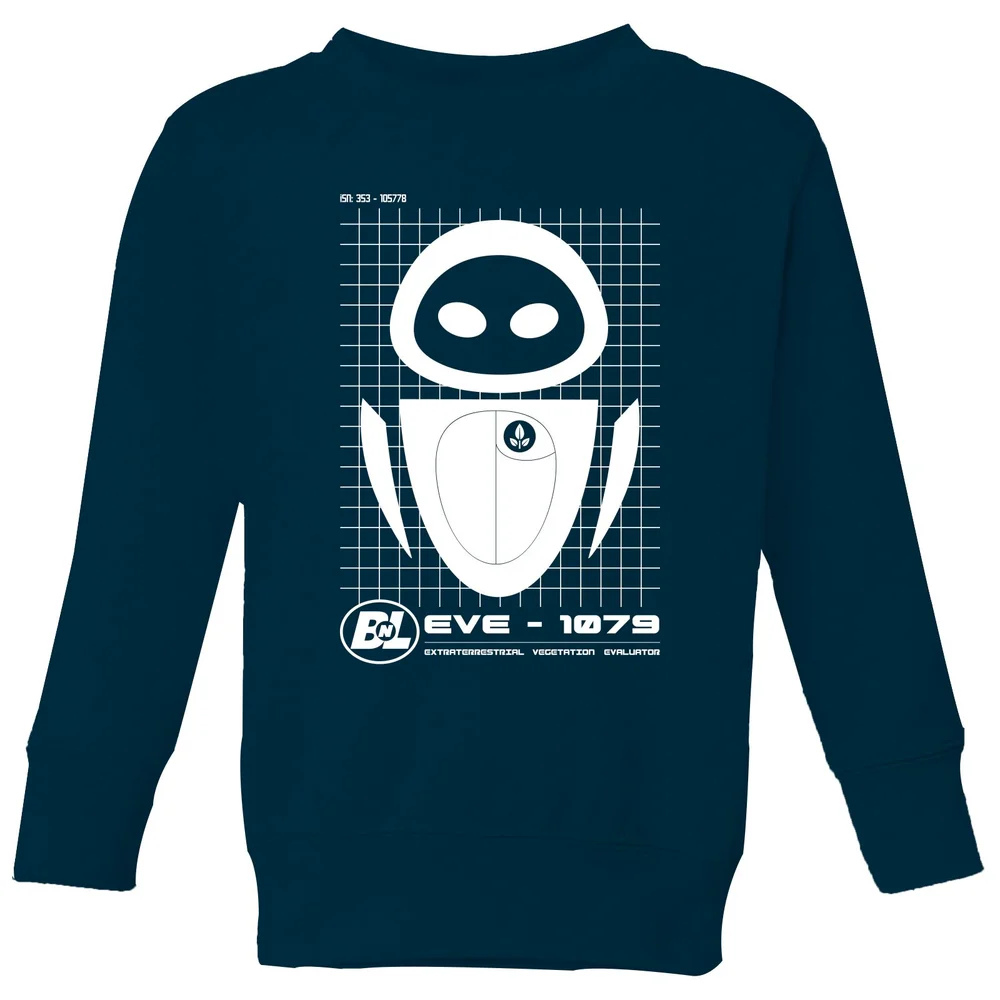 Wall-E Eve Schematic Kids' Sweatshirt - Navy - 3-4 Jahre Bild 1